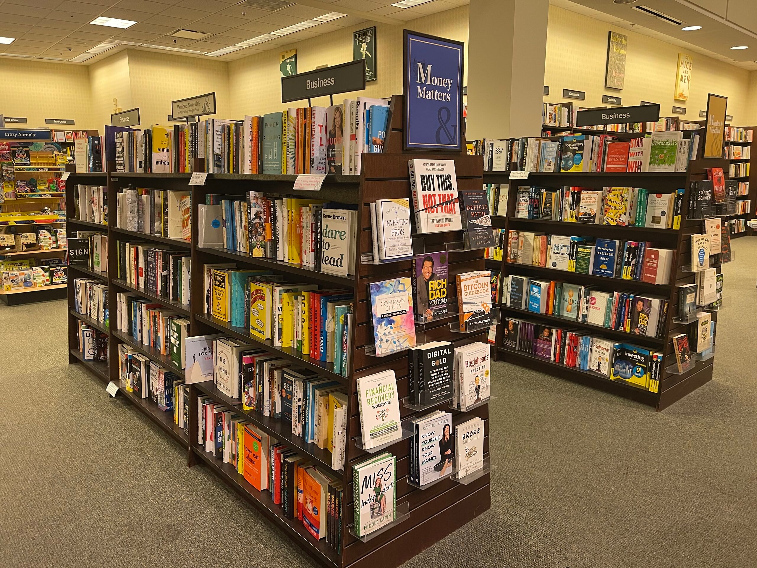 Books on Barnes & Noble Bookshelves