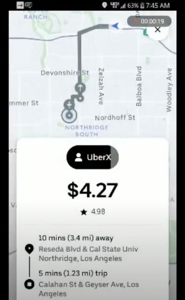 Uber driver made $4.27 for 15 minutes